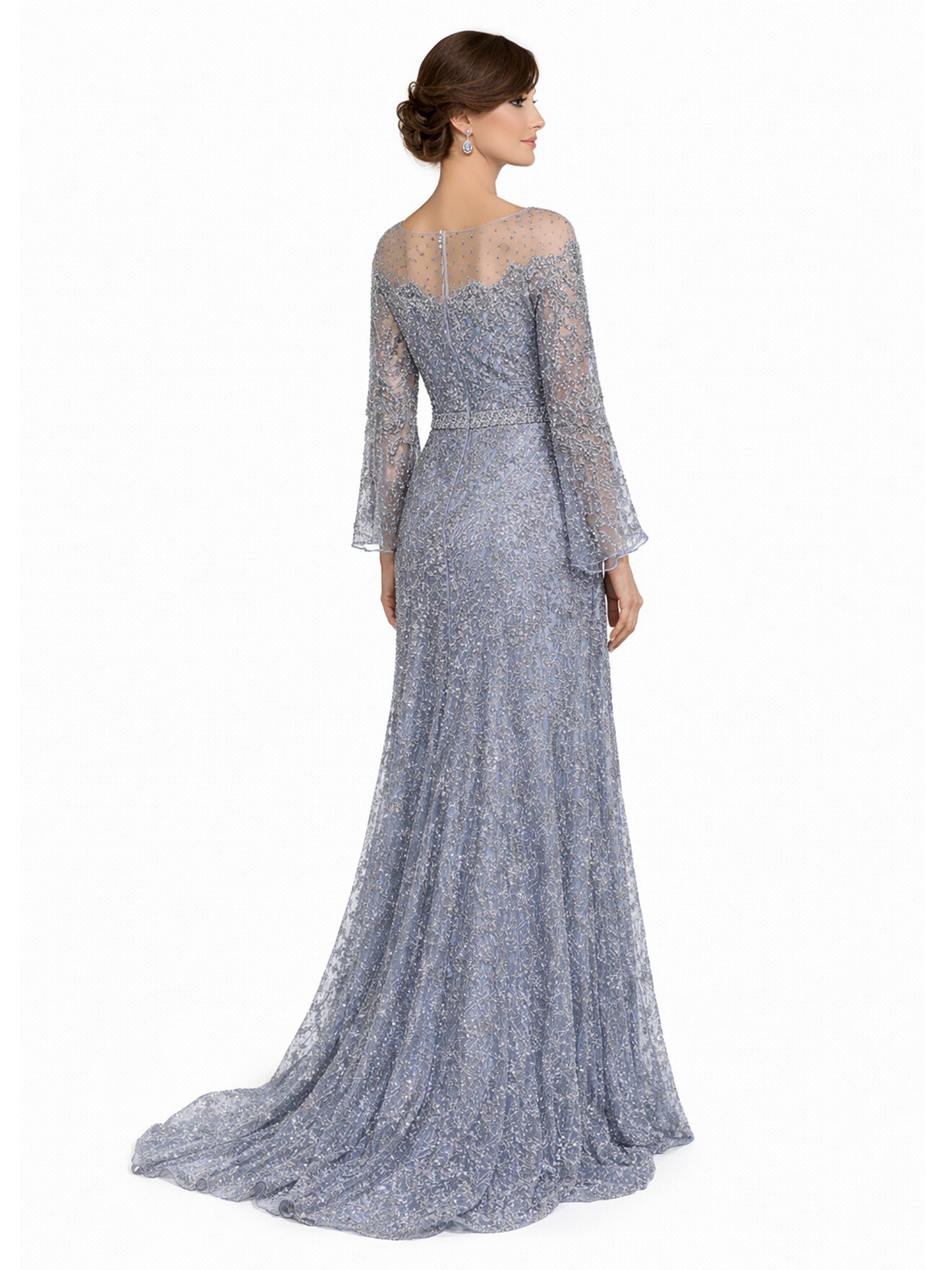 Stijl 191116 - Gouden / Paarse / Zilveren Jurk