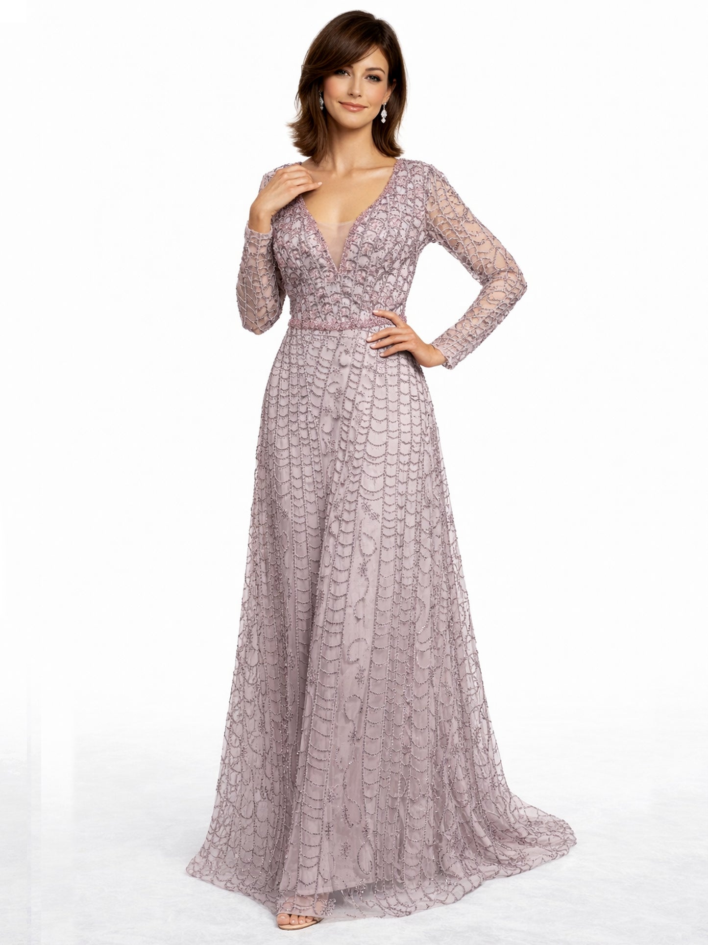 Style 220613 - Green / Rose Dress