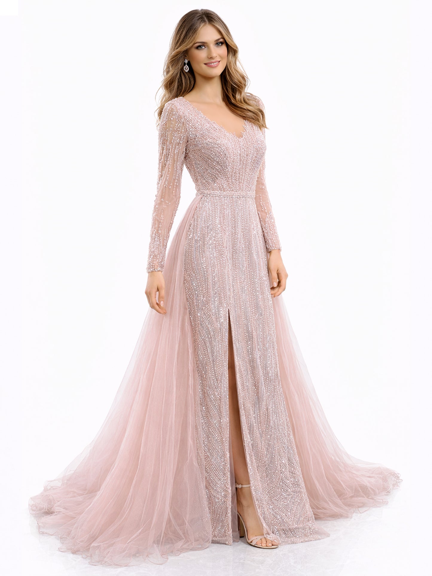 Style 240110 - Light Green / Light Pink Dress