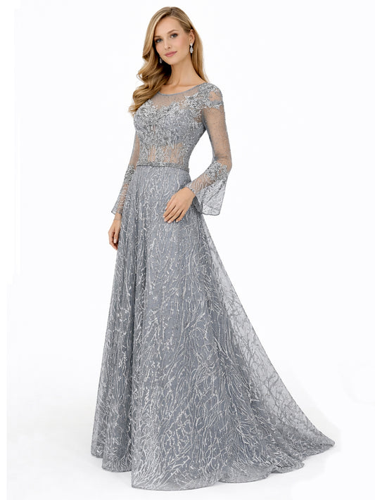 Stijl AMS 6 - Donker Zilveren Avondjurk