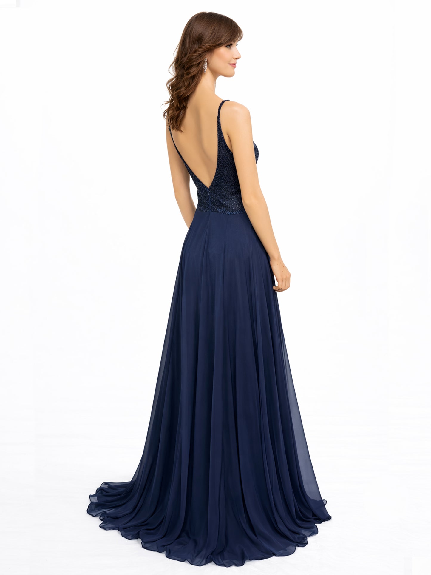 Style 110 - Dark Blue / Dark Green / Red Dress