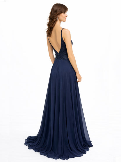 Style 110 - Dark Blue / Dark Green / Red Dress