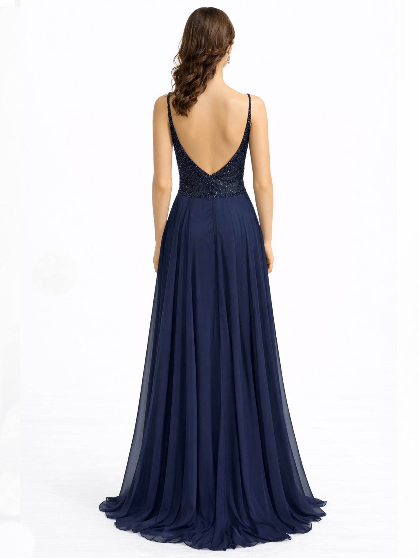 Style 110 - Dark Blue / Dark Green / Red Dress