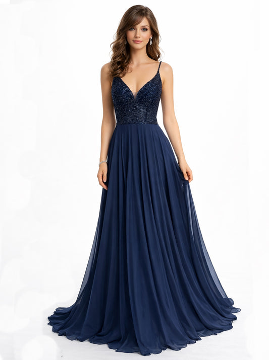 Style 110 - Dark Blue / Dark Green / Red Dress