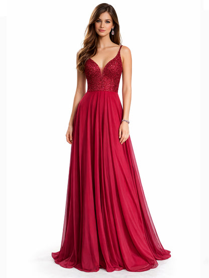 Style 110 - Dark Blue / Dark Green / Red Dress