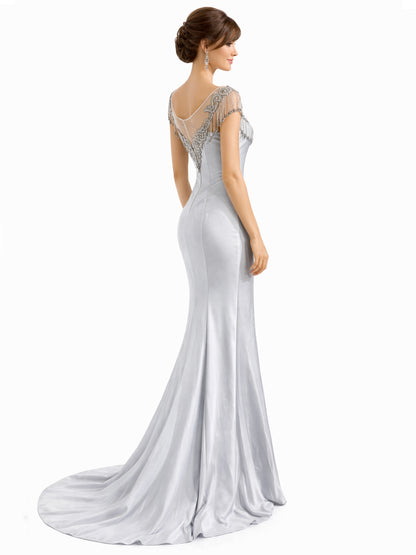 Style 171220 - gray / Purple Dress