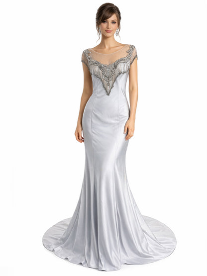 Style 171220 - gray / Purple Dress