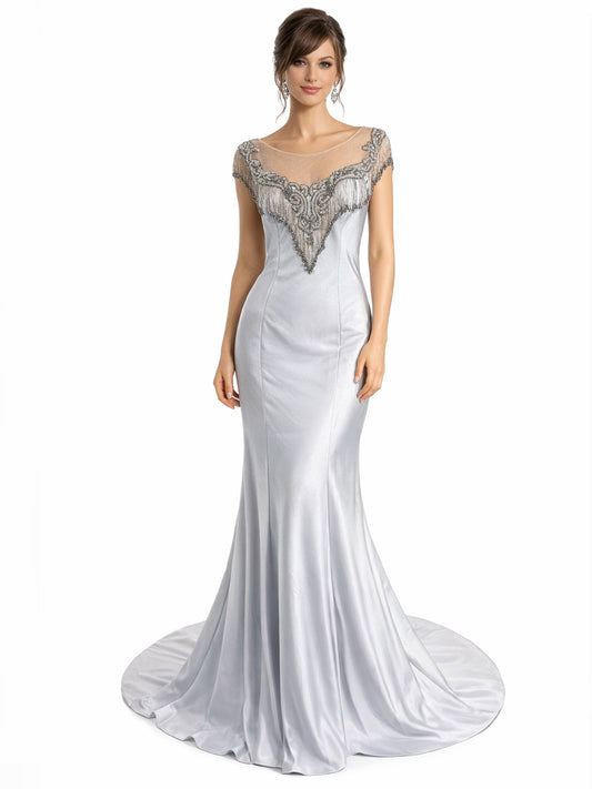 Style 171220 - gray / Purple Dress