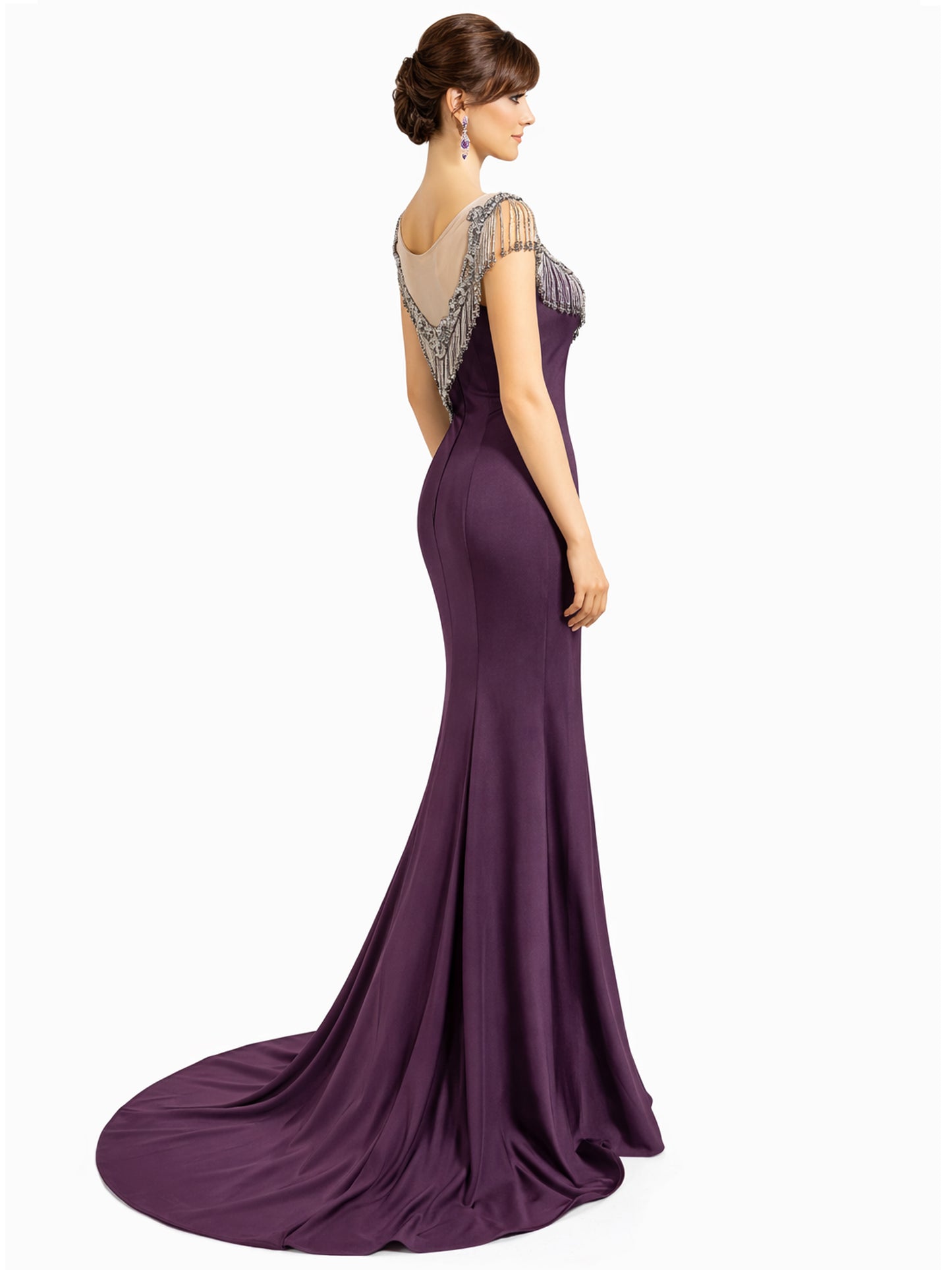 Style 171220 - gray / Purple Dress