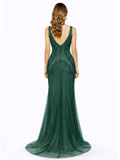 Style 17353 - Dark Green Dress