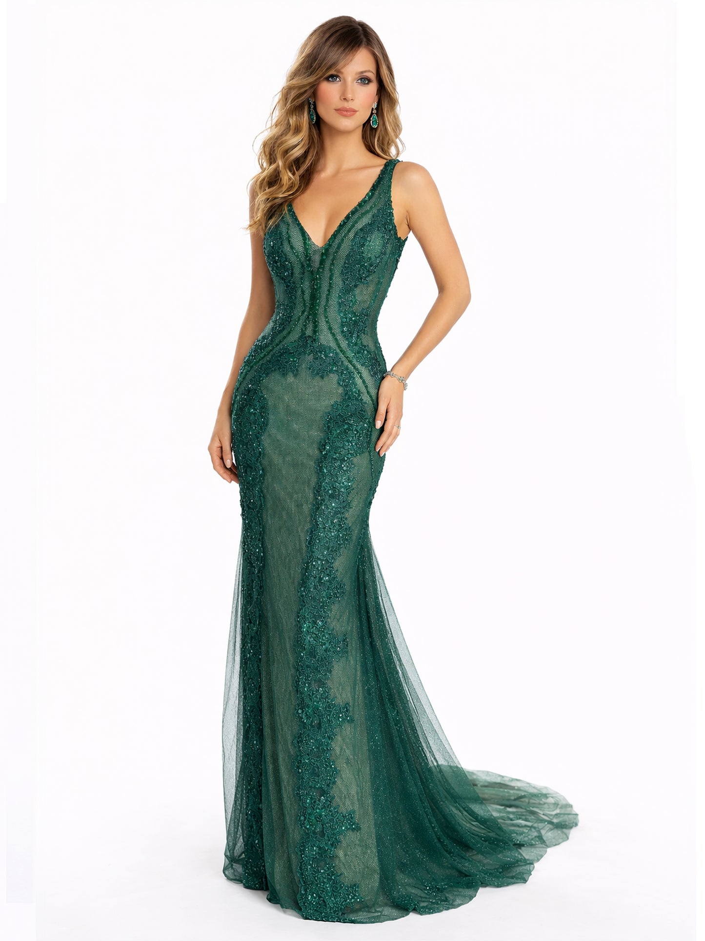 Style 17353 - Dark Green Dress