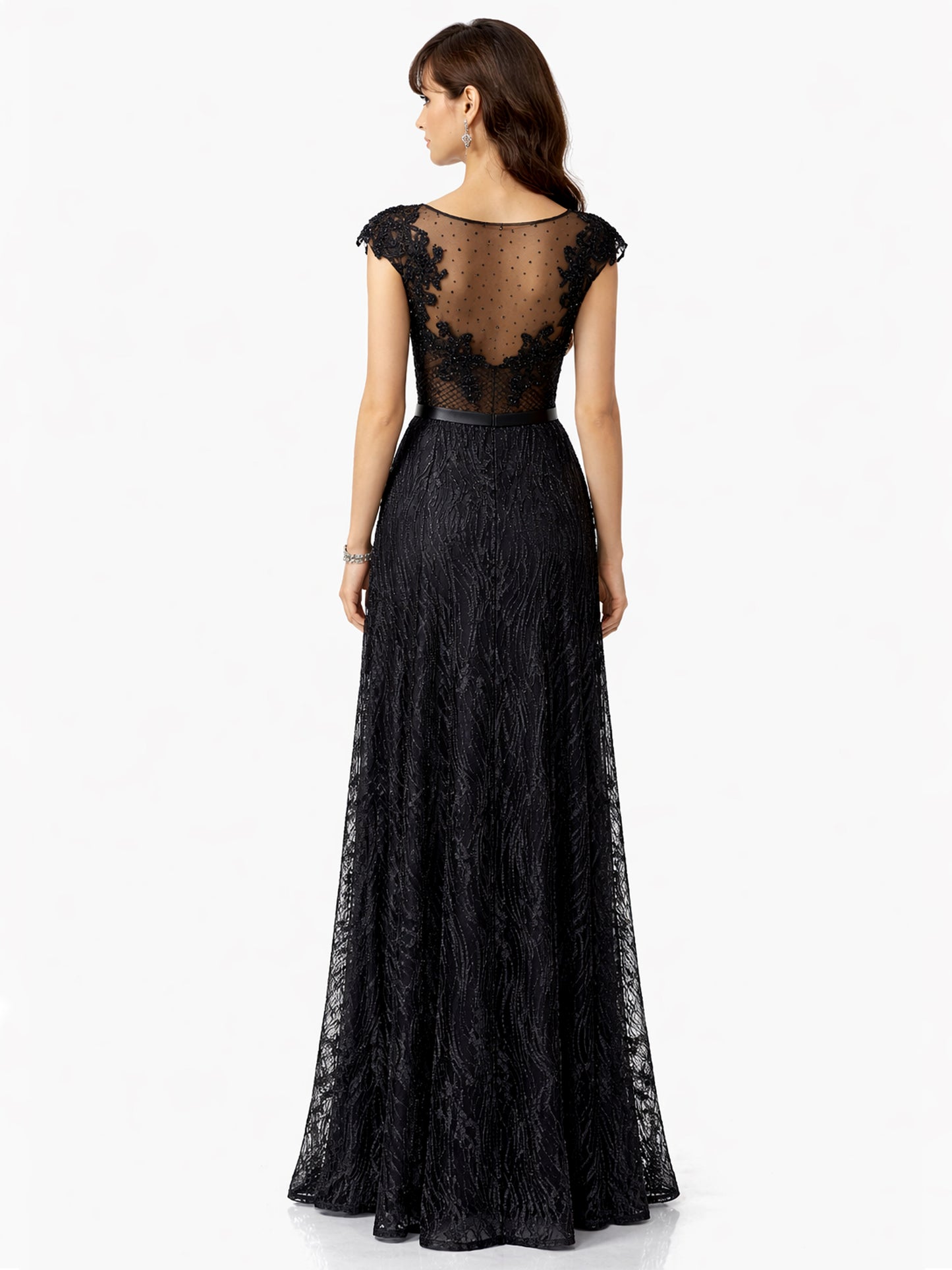 Style 190332 - Black / Light Green Dress