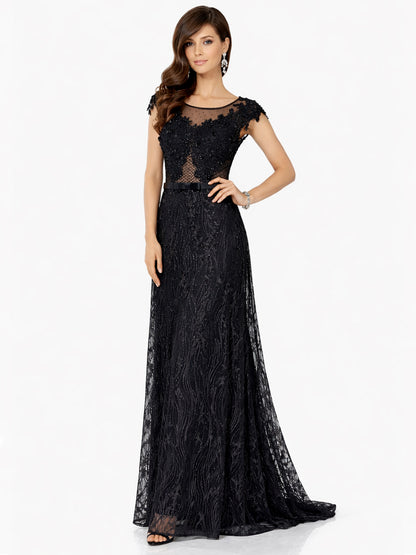 Style 190332 - Black / Light Green Dress