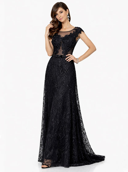 Style 190332 - Black / Light Green Dress