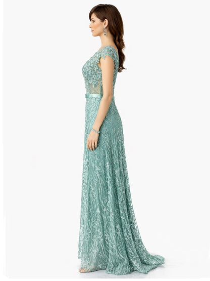 Style 190332 - Black / Light Green Dress