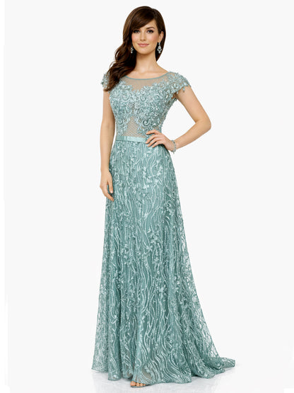 Style 190332 - Black / Light Green Dress