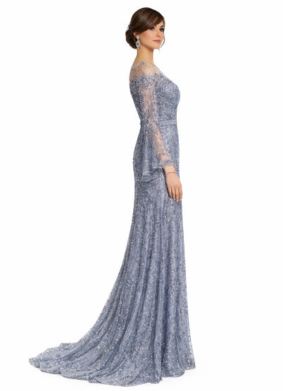 Stijl 191116 - Gouden / Paarse / Zilveren Jurk