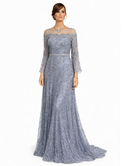 Stijl 191116 - Gouden / Paarse / Zilveren Jurk