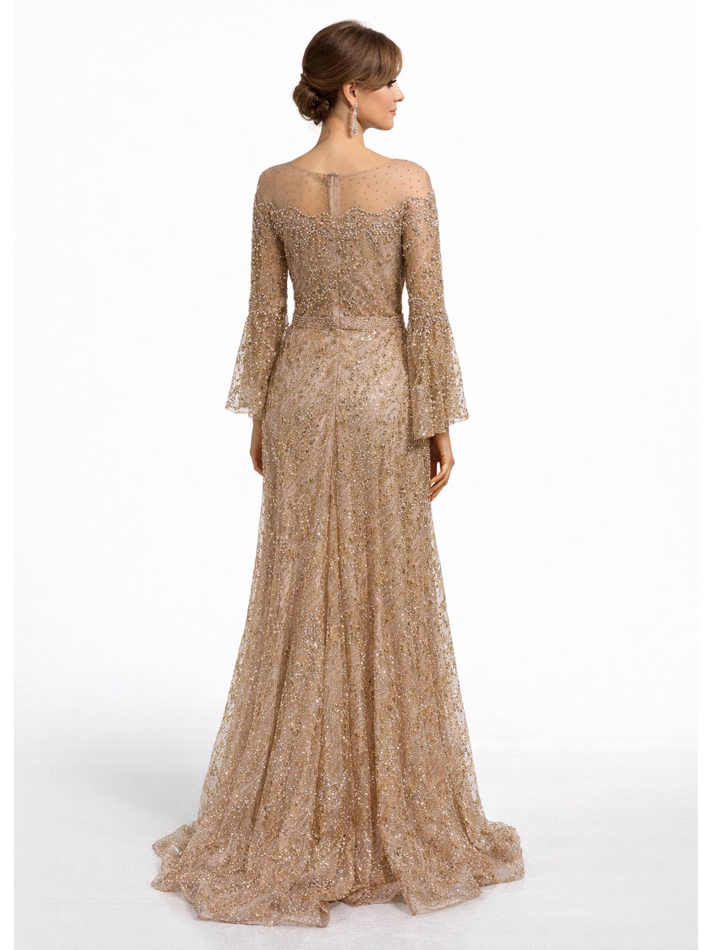 Stijl 191116 - Gouden / Paarse / Zilveren Jurk