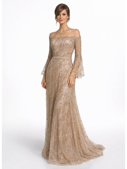 Stijl 191116 - Gouden / Paarse / Zilveren Jurk