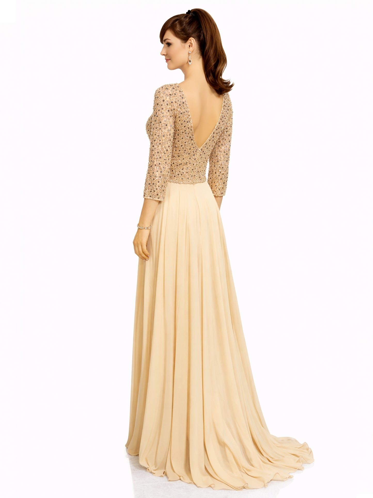 Style 20118 - Creme / Purple Dress