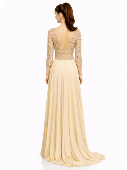 Style 20118 - Creme / Purple Dress