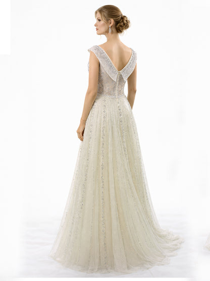 Stijl 202411 - Blauwe / Crème Jurk