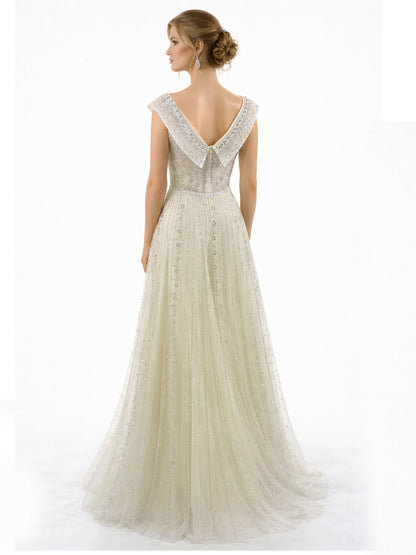 Stijl 202411 - Blauwe / Crème Jurk