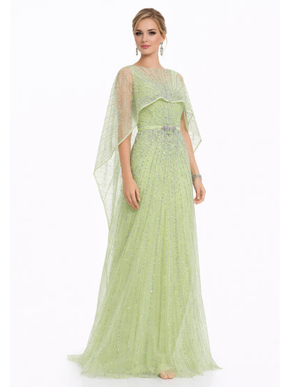 Stijl 202413 - Blauwe / Groene / Zilveren Jurk