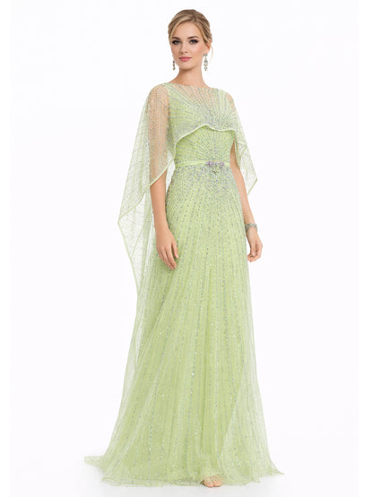 Stijl 202413 - Blauwe / Groene / Zilveren Jurk