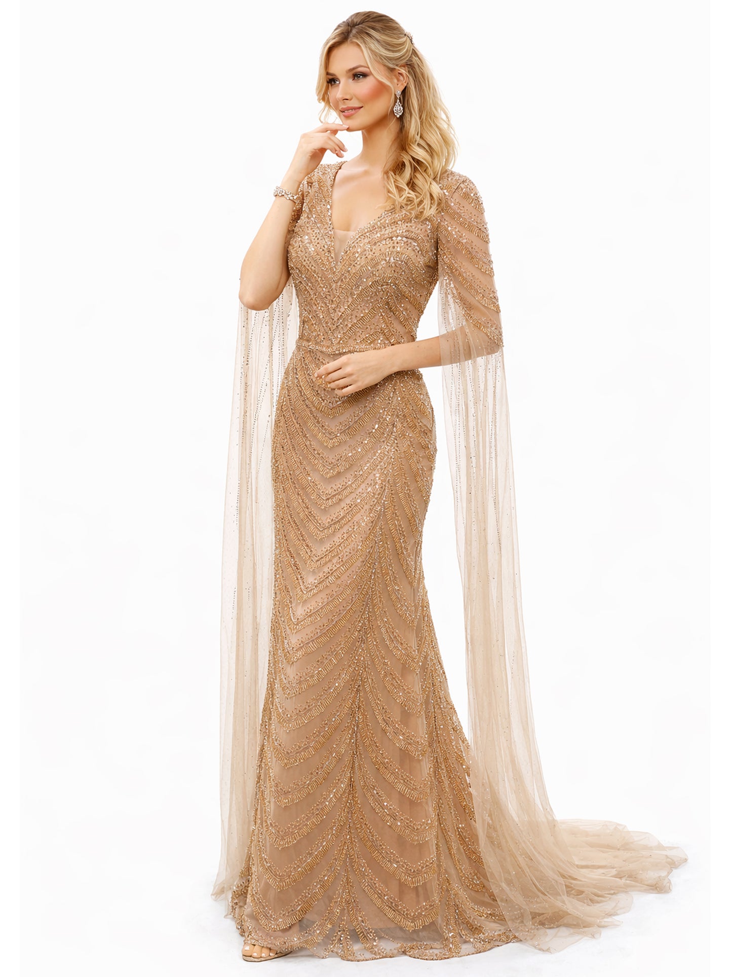 Stijl 202422 - Roze / Gouden Jurk