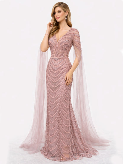 Stijl 202422 - Roze / Gouden Jurk