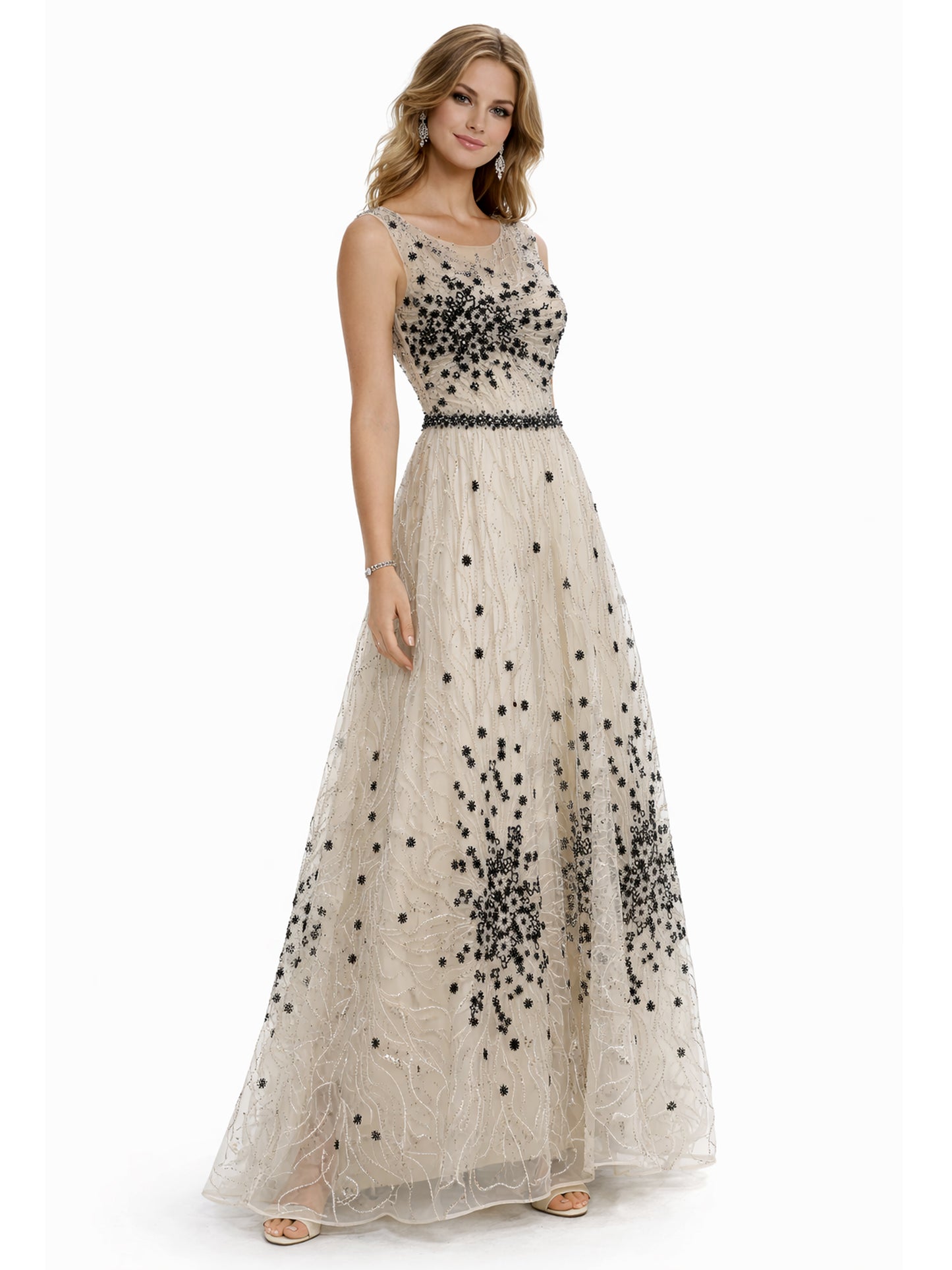 Style 210329 - Creme Black Dress