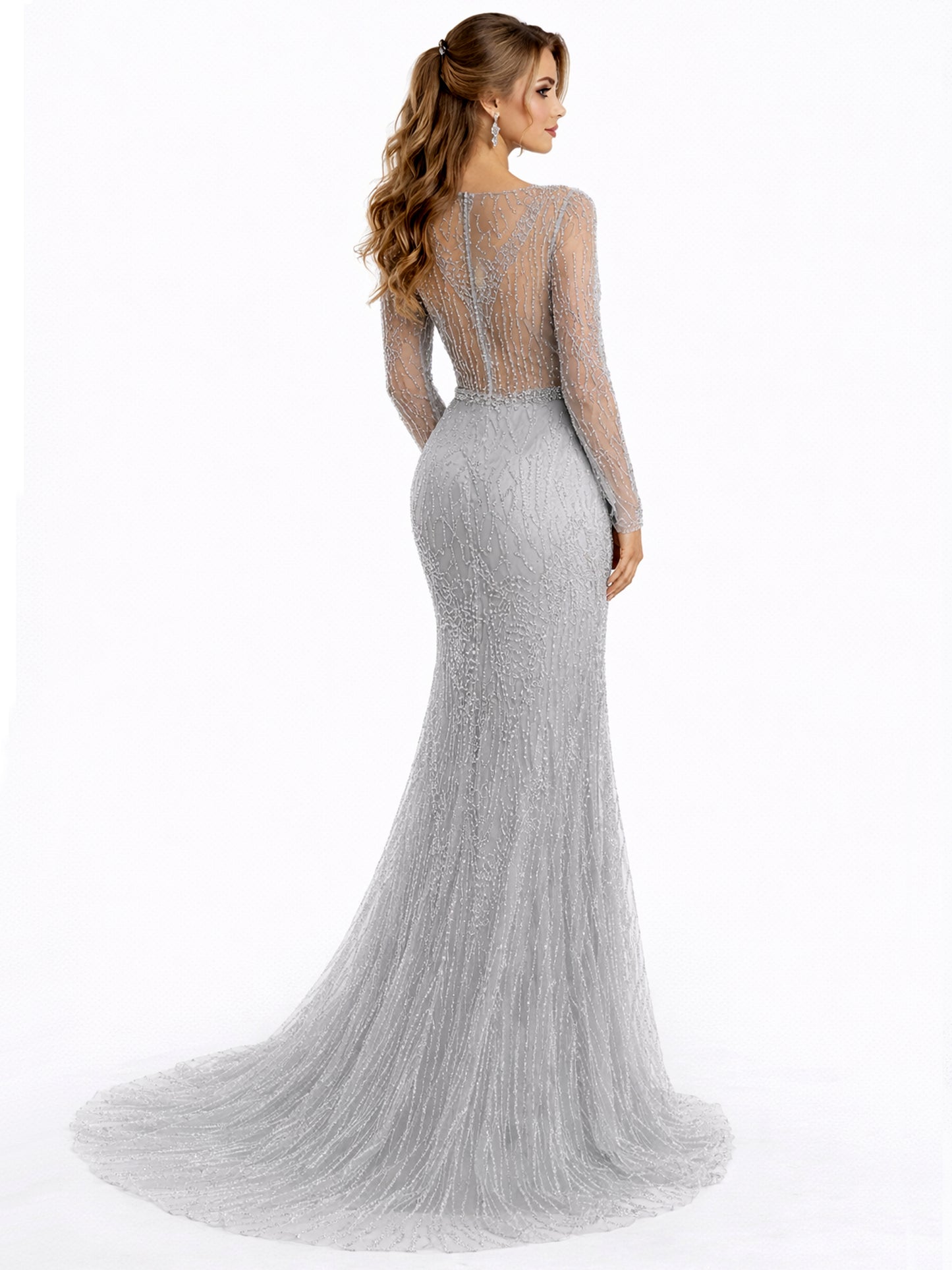 Stijl 224014 - Zilveren Avondjurk