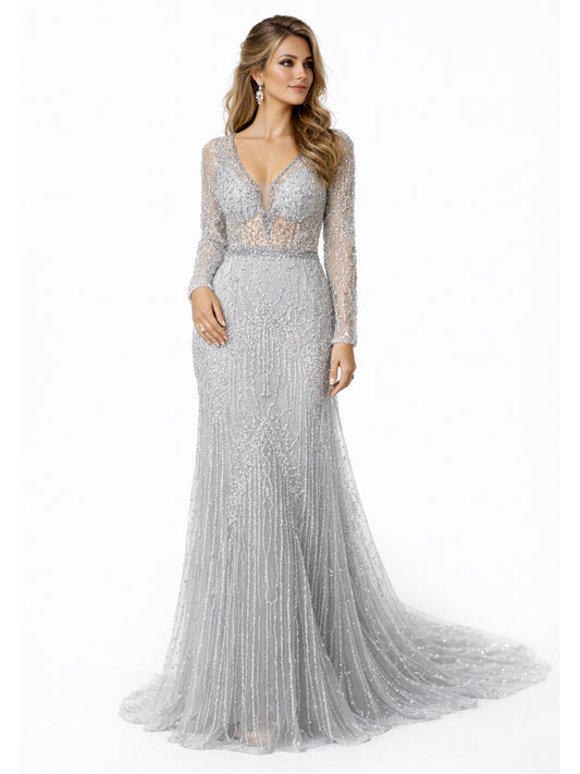 Stijl 224014 - Zilveren Avondjurk