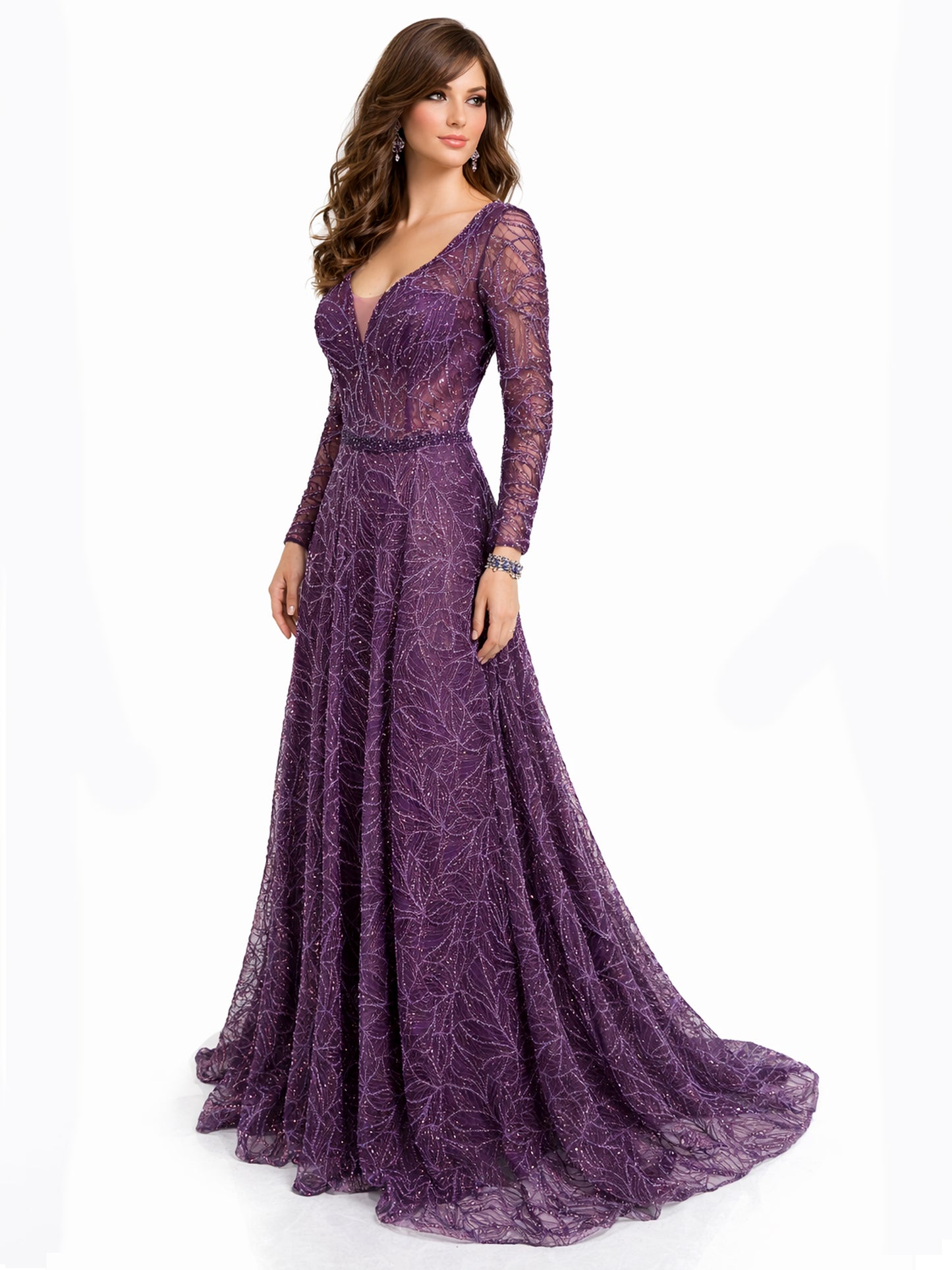 Style 220611 - Purple / Silver Dress