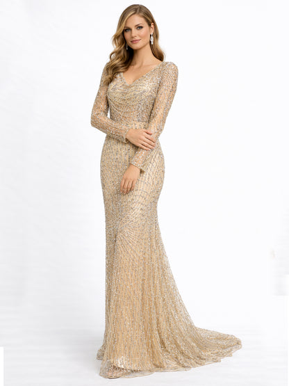 Stijl 224015 - Roze / Gouden Jurk