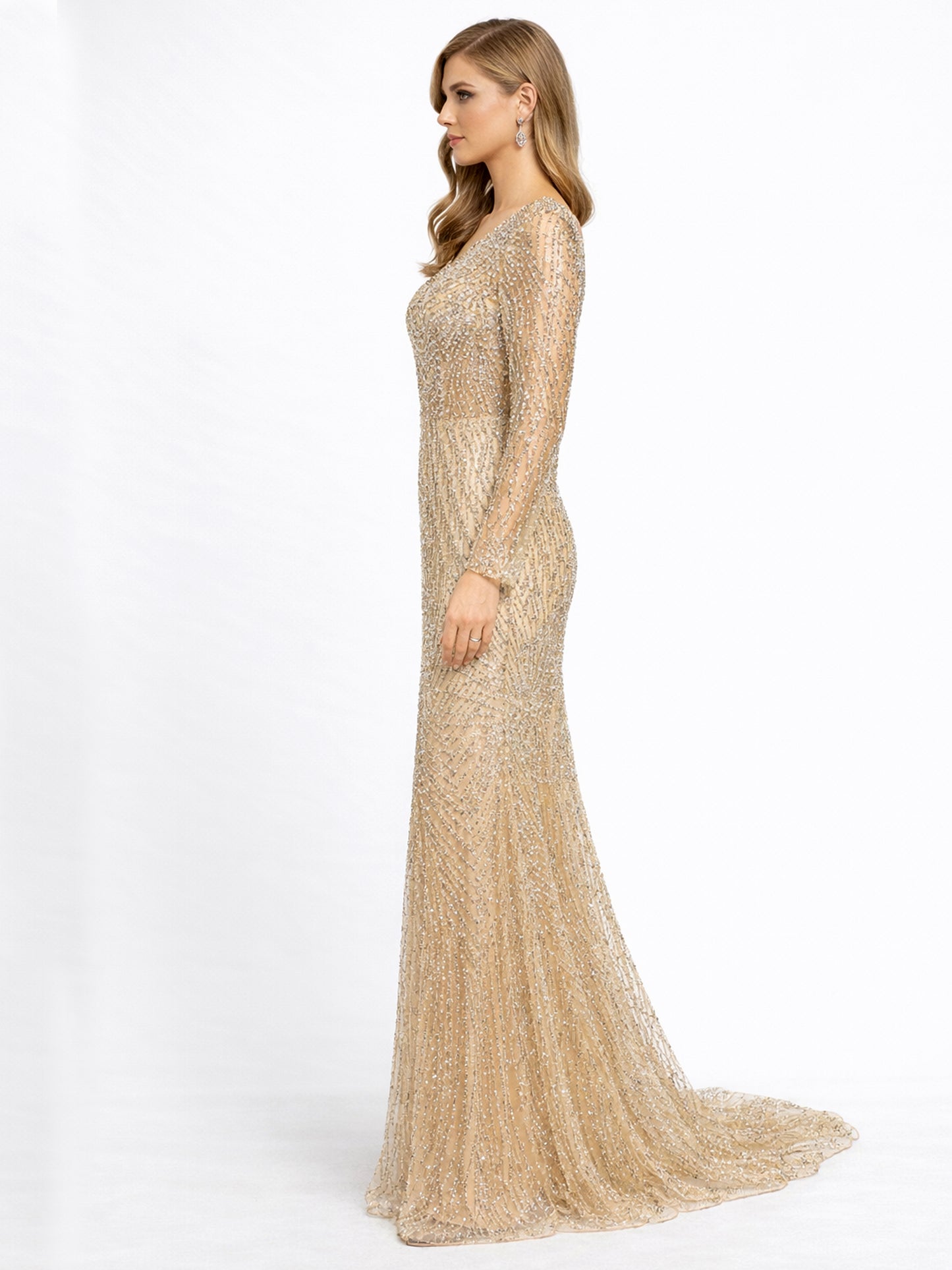 Stijl 224015 - Roze / Gouden Jurk