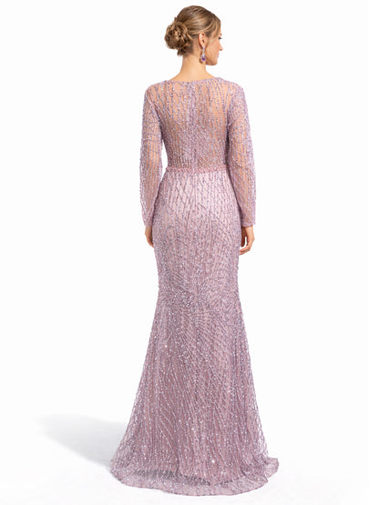 Stijl 224015 - Roze / Gouden Jurk