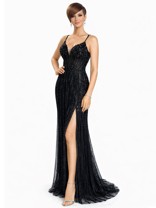 Style 2408 - Black / Blue Dress