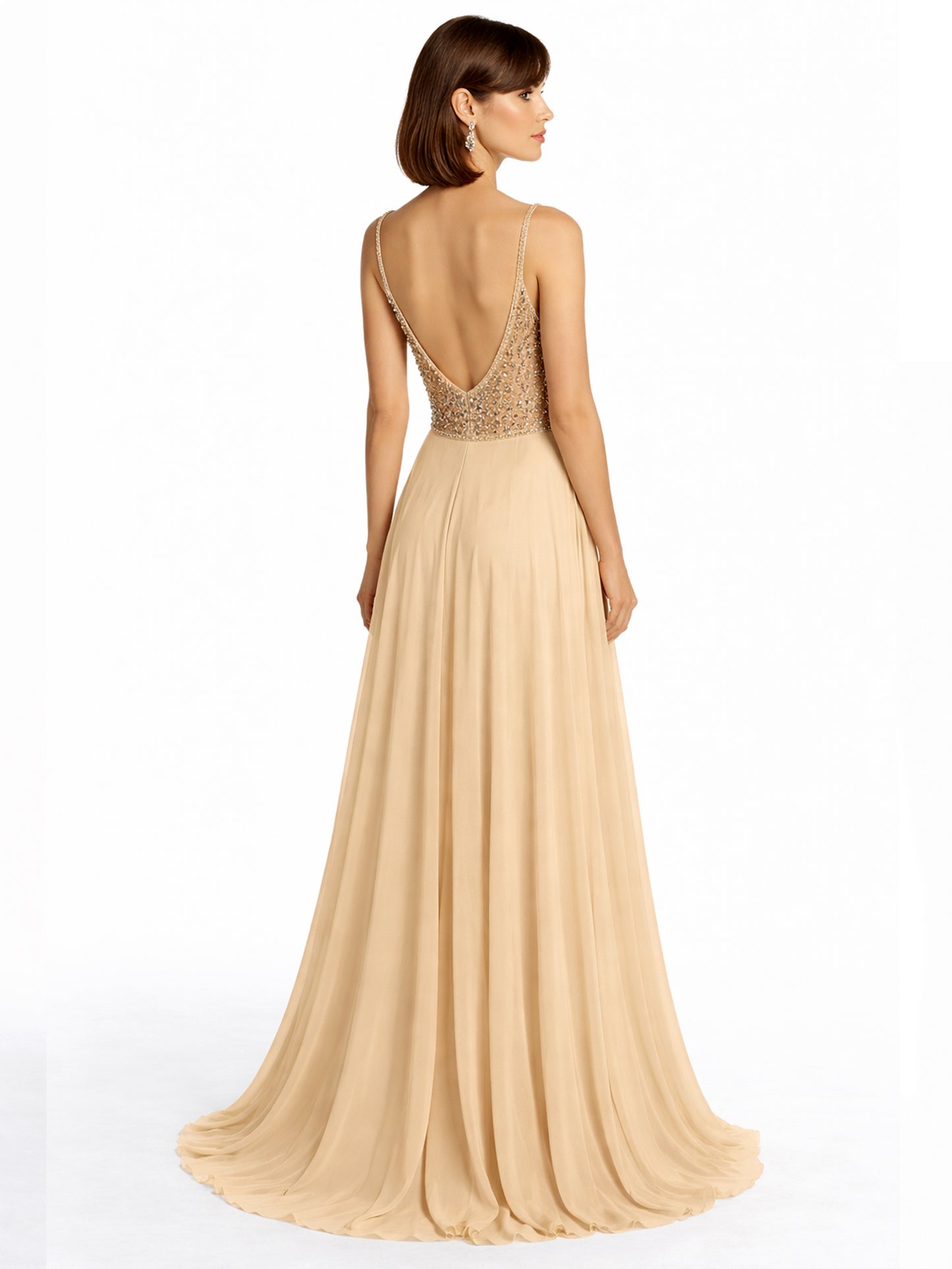 Style 2502 - Creme / Dark Green Dress