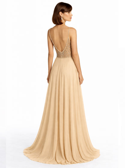 Style 2502 - Creme / Dark Green Dress