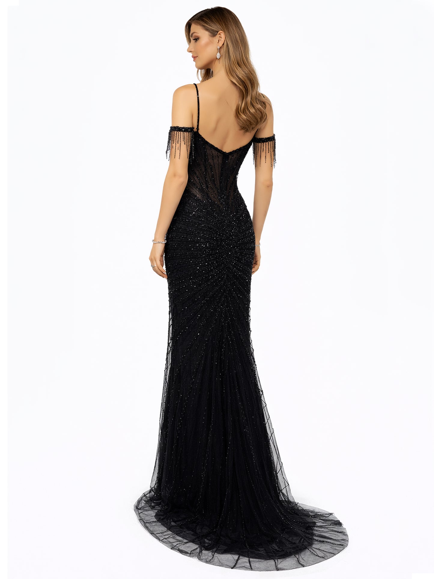 Style 439 - Black / Light Green Dress