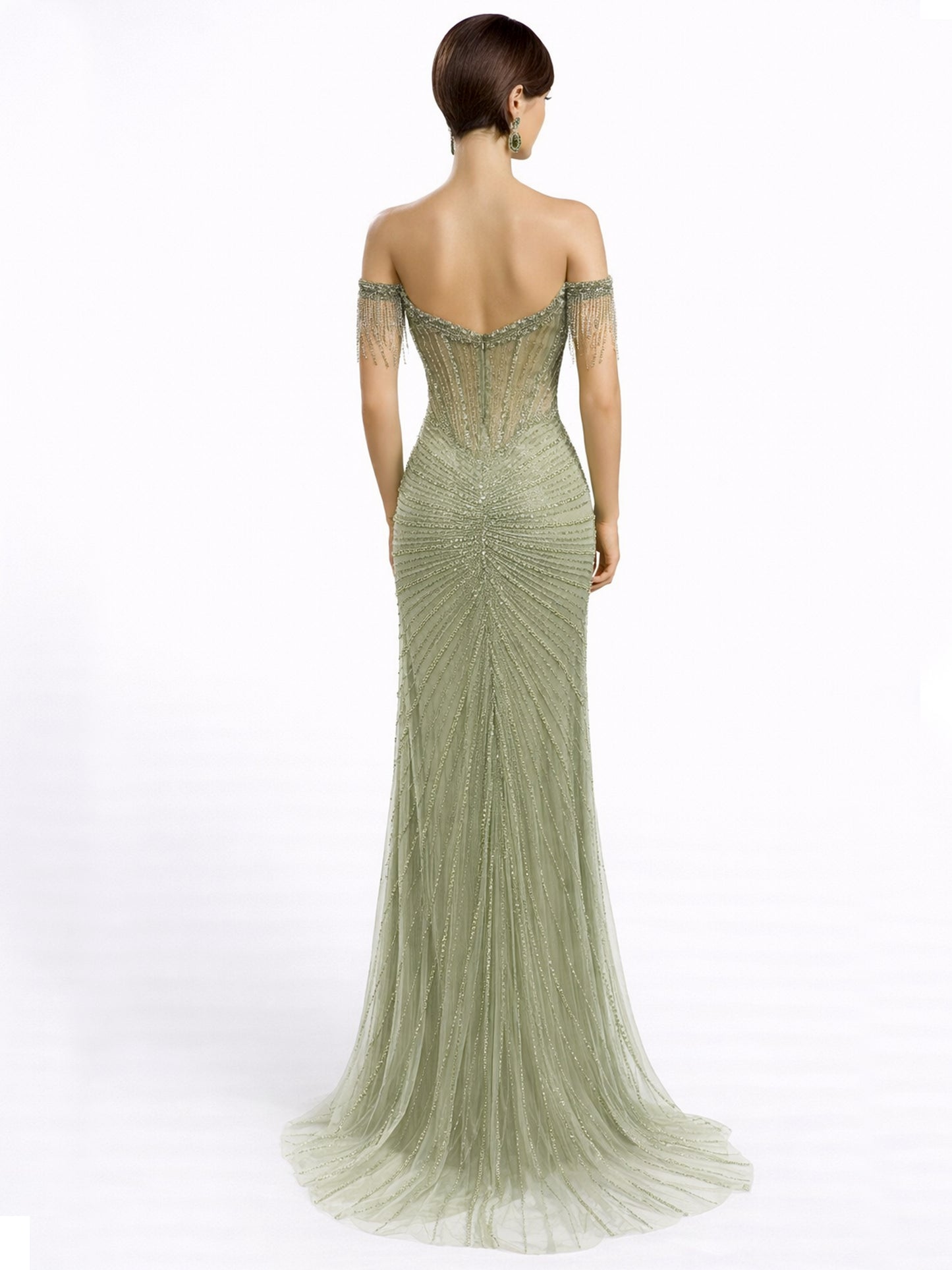Style 439 - Black / Light Green Dress