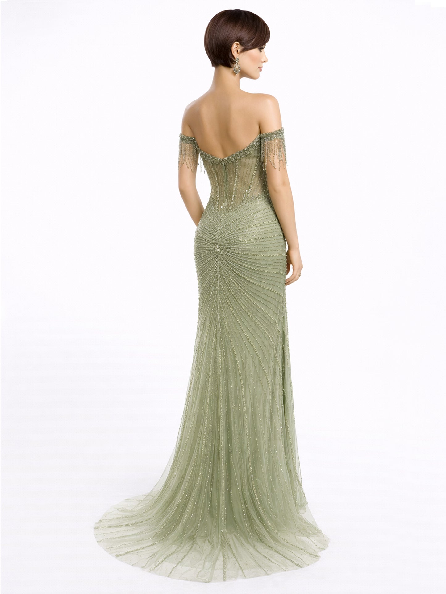 Style 439 - Black / Light Green Dress
