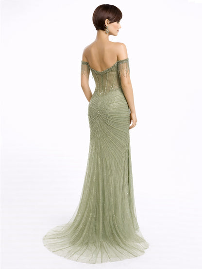 Style 439 - Black / Light Green Dress