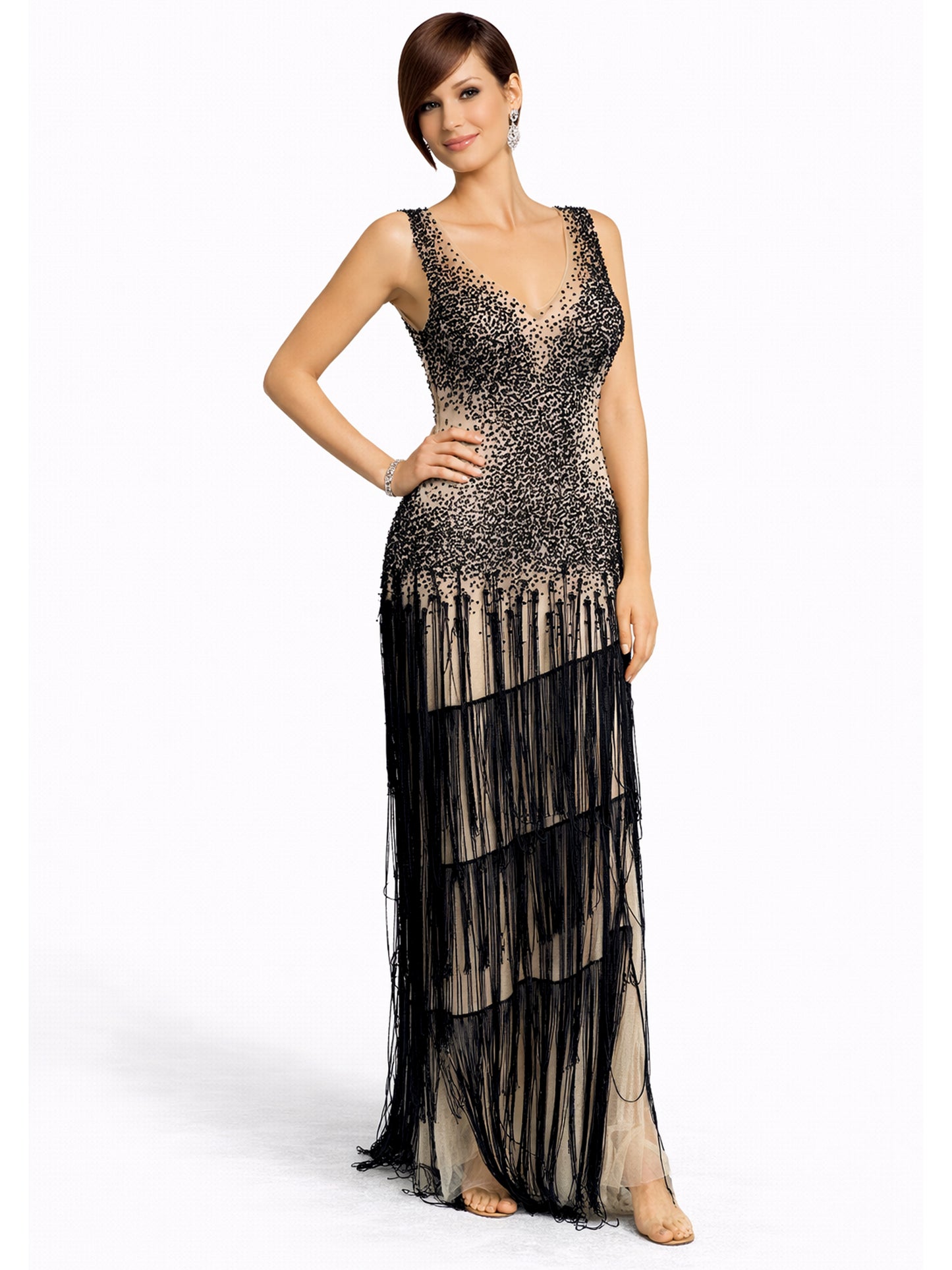 Style 6231 - Black / Creme Dress