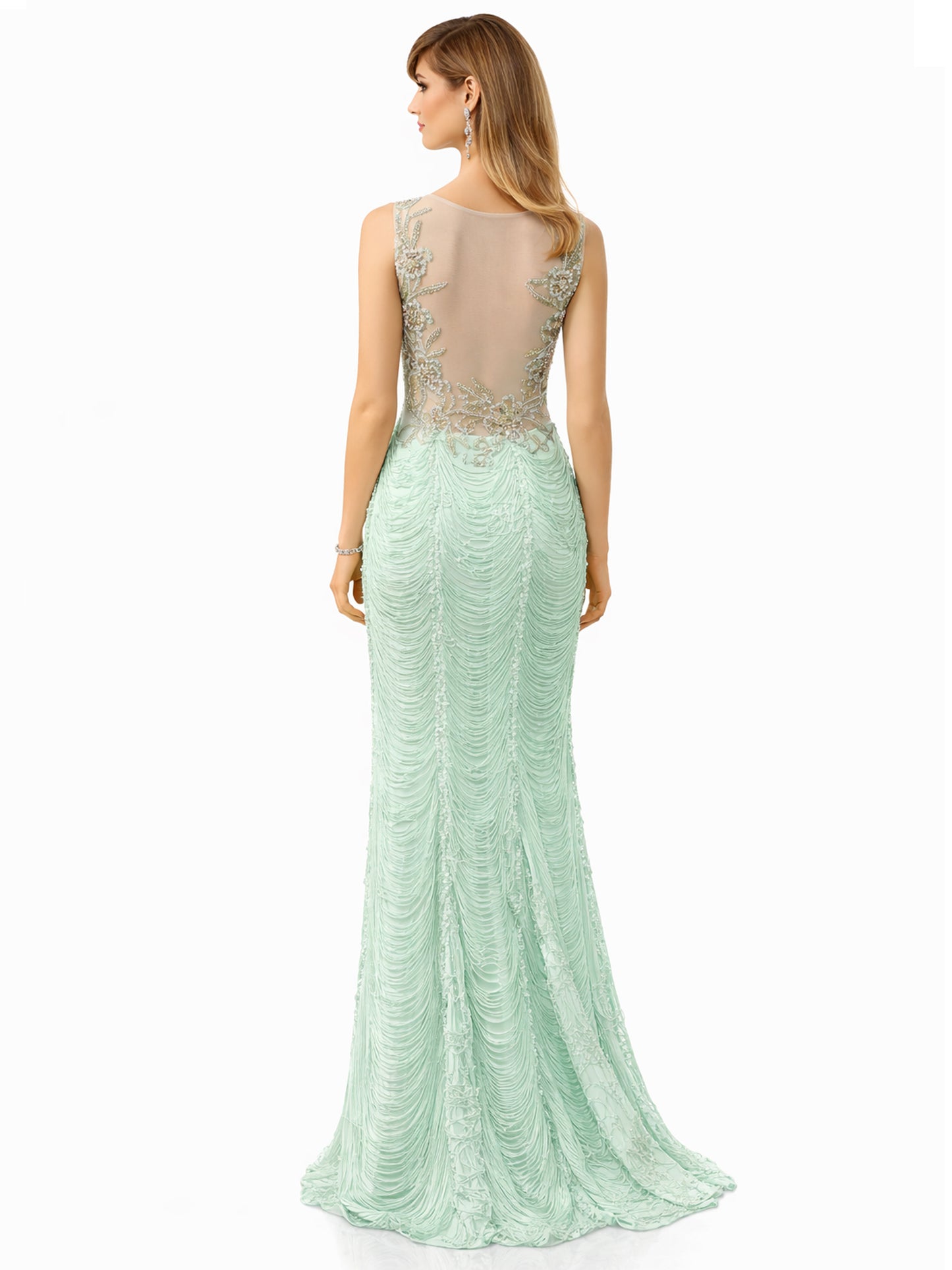Style 6314 - Light Green / Rose Dress