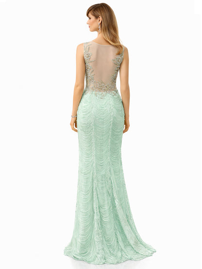 Style 6314 - Light Green / Rose Dress