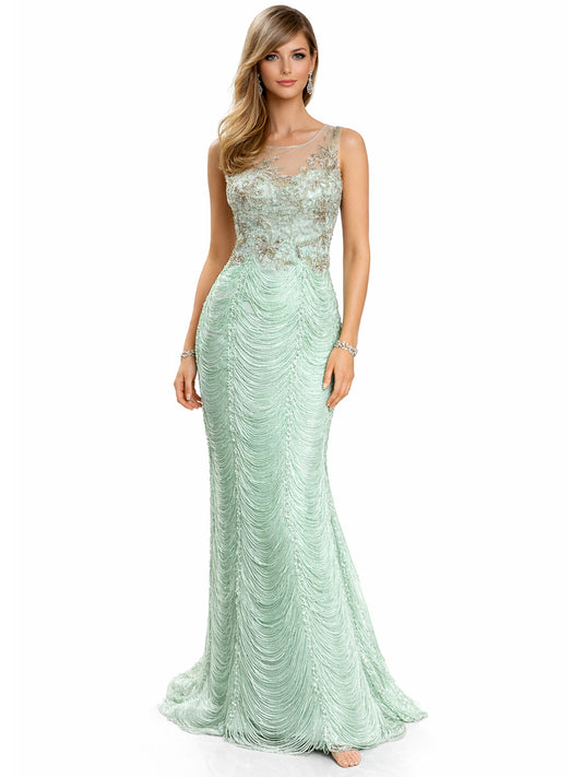 Style 6314 - Light Green / Rose Dress